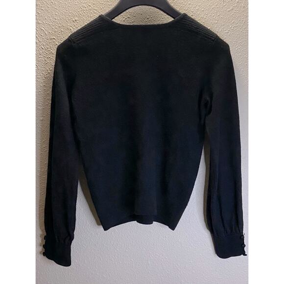 Lacoste Women V-Neck Wool Blend Sweater Size 40/8 - Picture 5 of 7